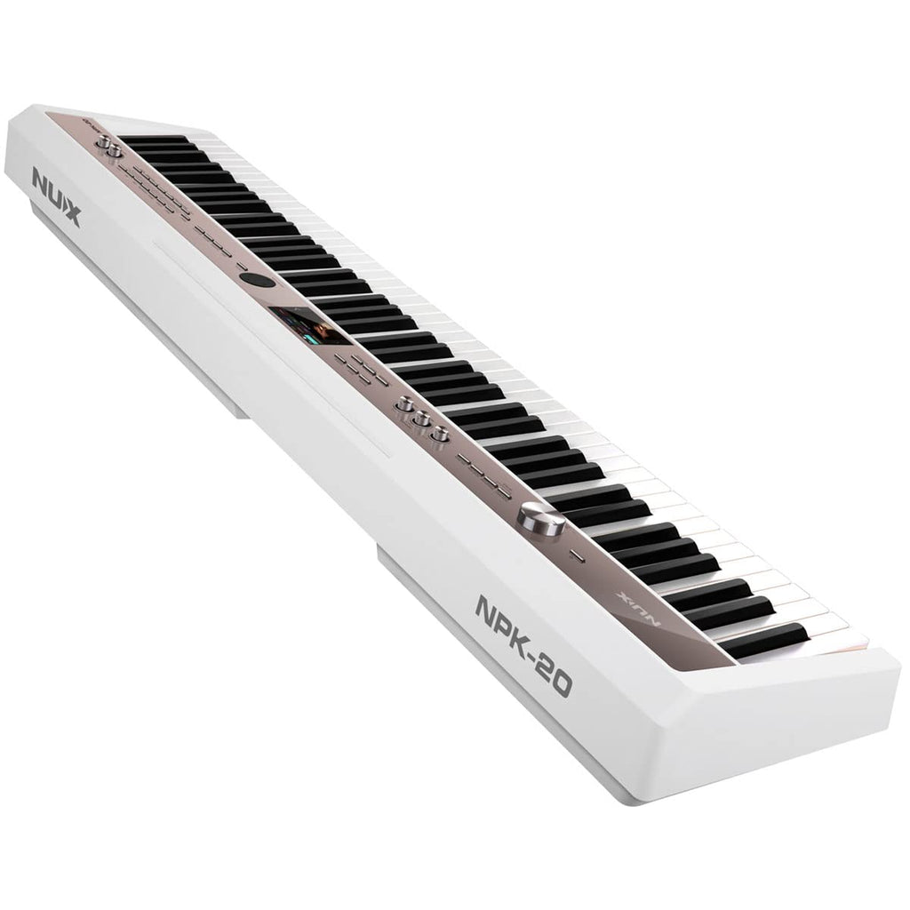 White 88-Key Portable Digital Piano B6022