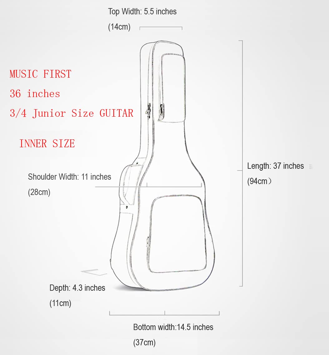 0.9" Padded 36 inch Soft Guitar Case J150