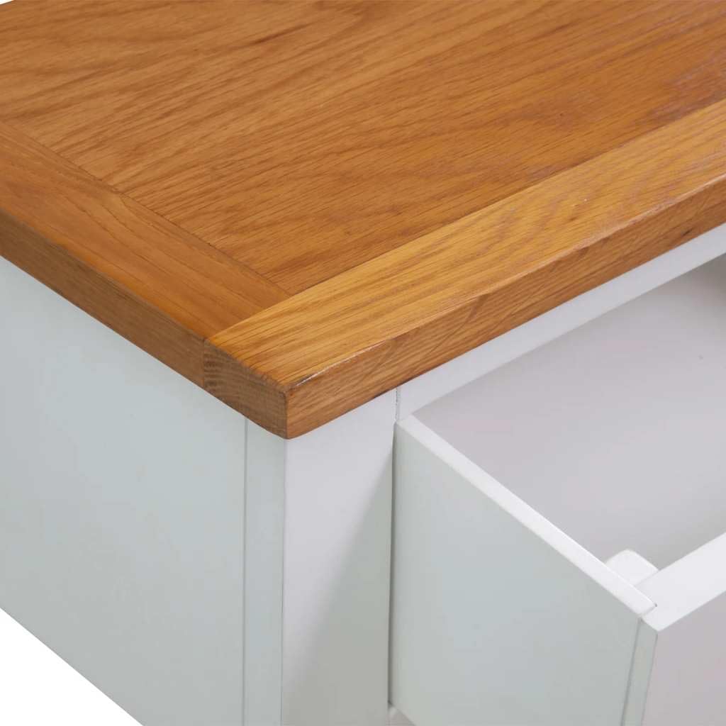 Solid Oak Wood Console Table with 2 Drawers R3677
