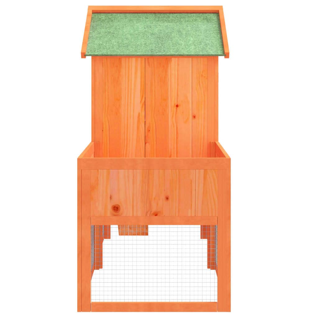 2-Tier Wooden Rabbit Hutch with Run and Nesting Box V22290
