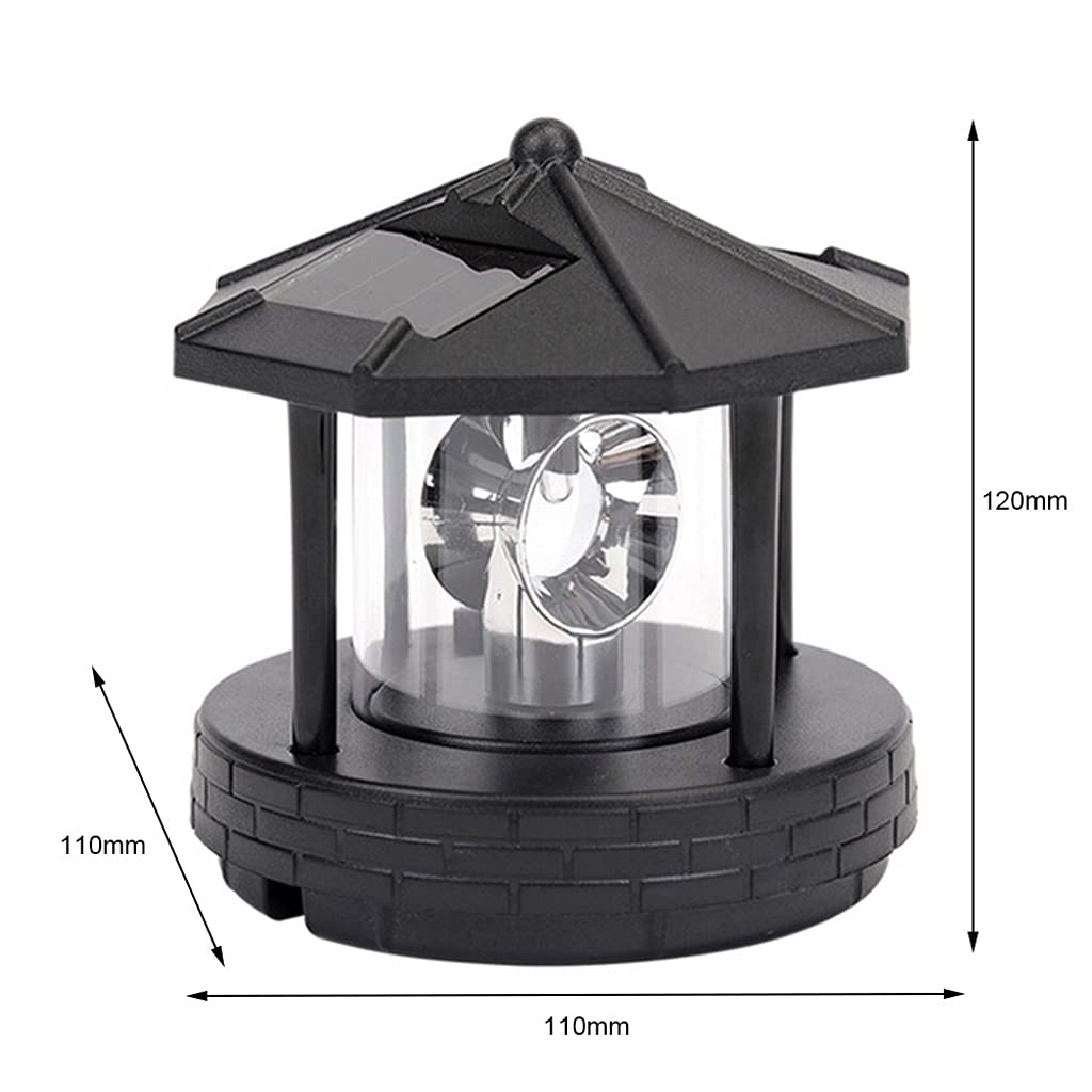 2 Pcs Solar Powered Lighthouse Shape Light V4991