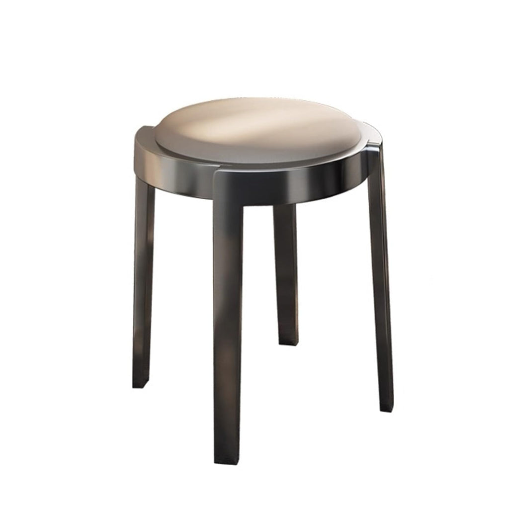 Round Stackable Stainless Steel Imitation Leather Stools K96269