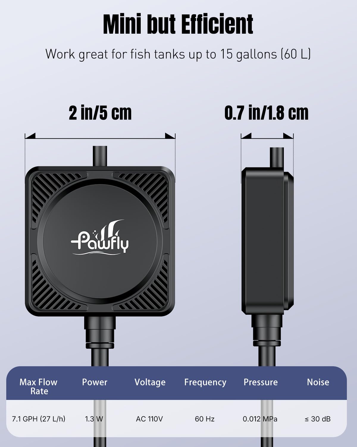 2 Gallon Ultra Clear Aquarium Starter Kit with LED Light, Air Pump, Filter X6702
