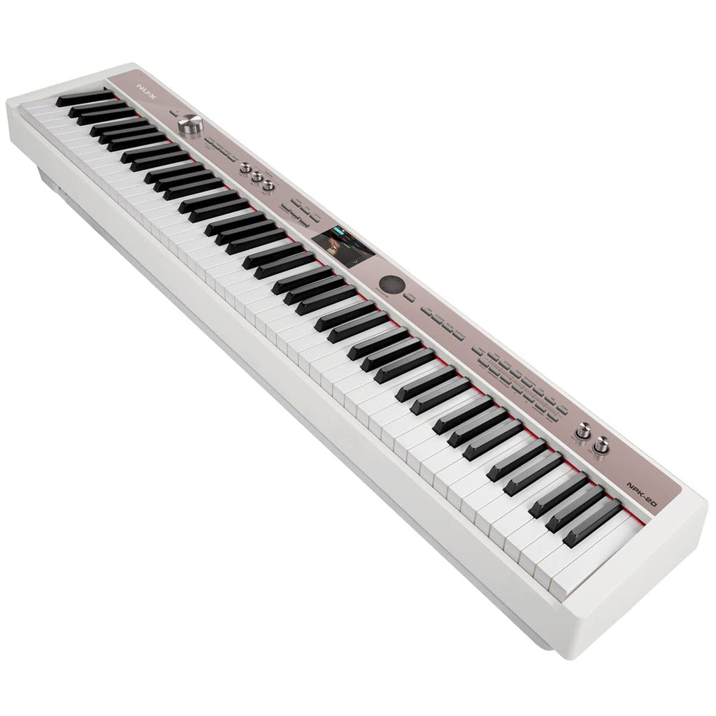 White 88-Key Portable Digital Piano B6022