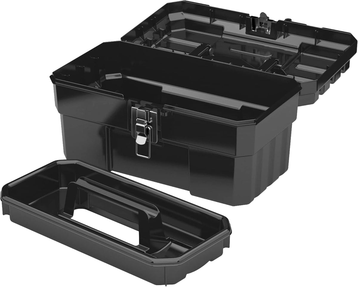 14-Inch Plastic Toolbox with Removable Tray L14165