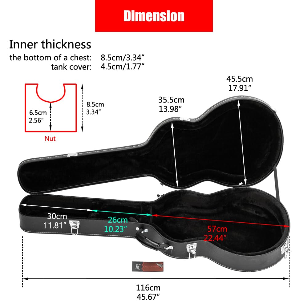42-Inch Hard Electric Guitar Case with Lock Latch I583085