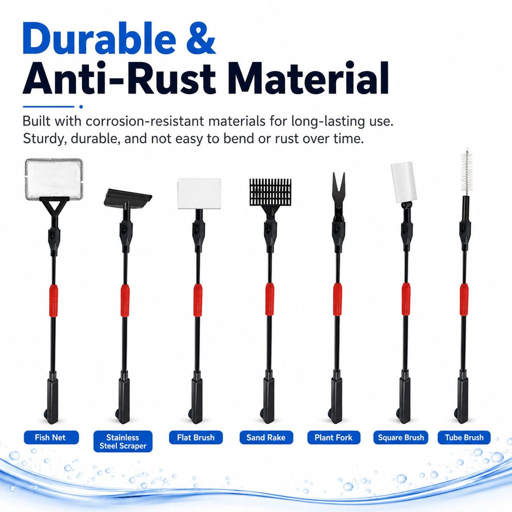 7 in 1 Aquarium Cleaning Kit with Adjustable Long Handle J15216