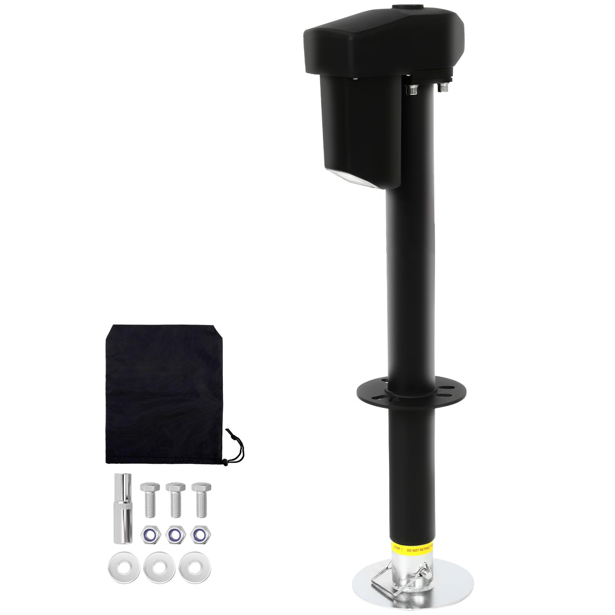 12V Electric Tongue Jack 4000lb A-Frame Heavy Duty Trailer Jack with Drop Foot & LED Light B2139