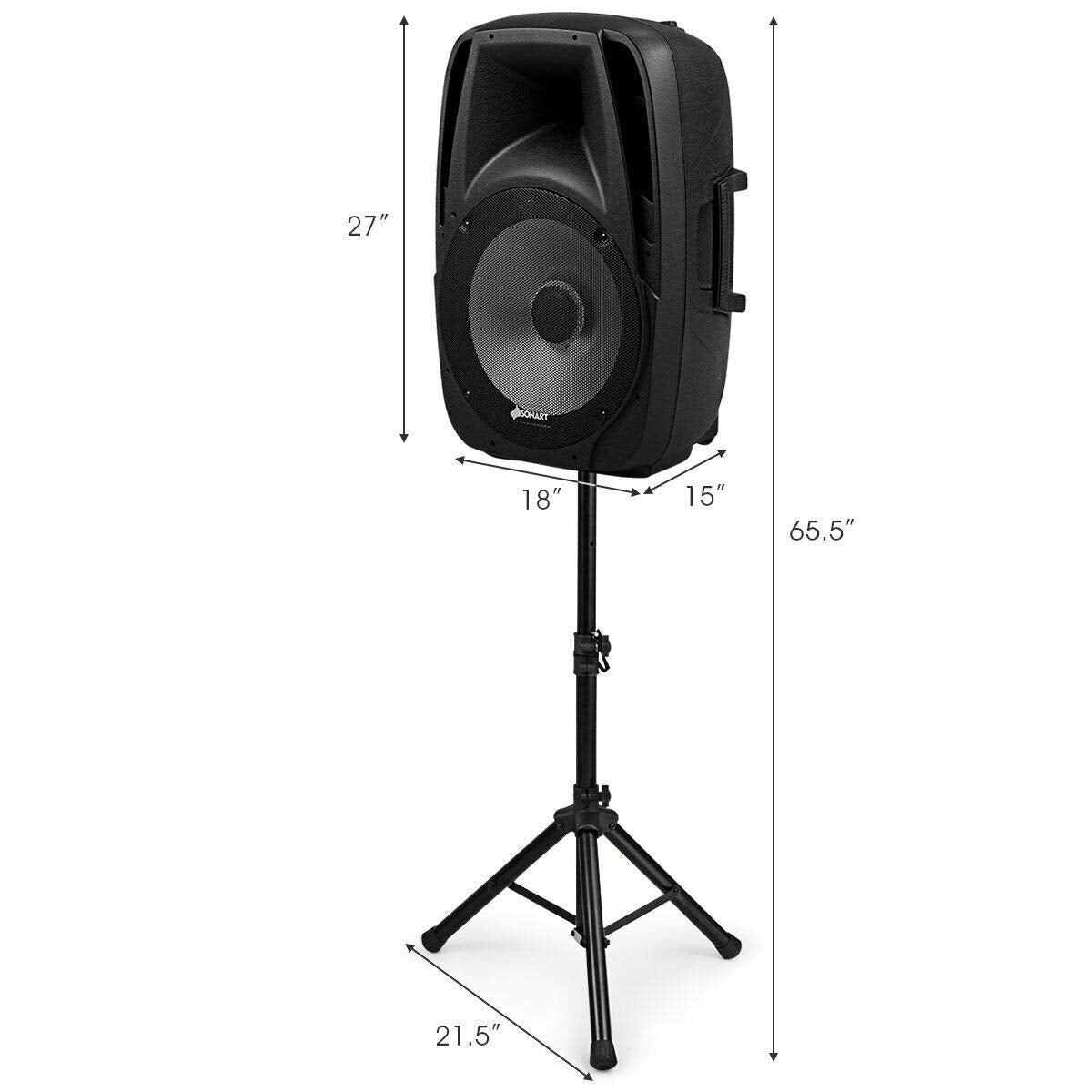 15" 1500W 2-Way Portable PA Speaker System M510