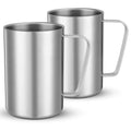 2 Pcs 16.9oz Stainless Steel Double Wall Vacuum Insulated Mug F81160