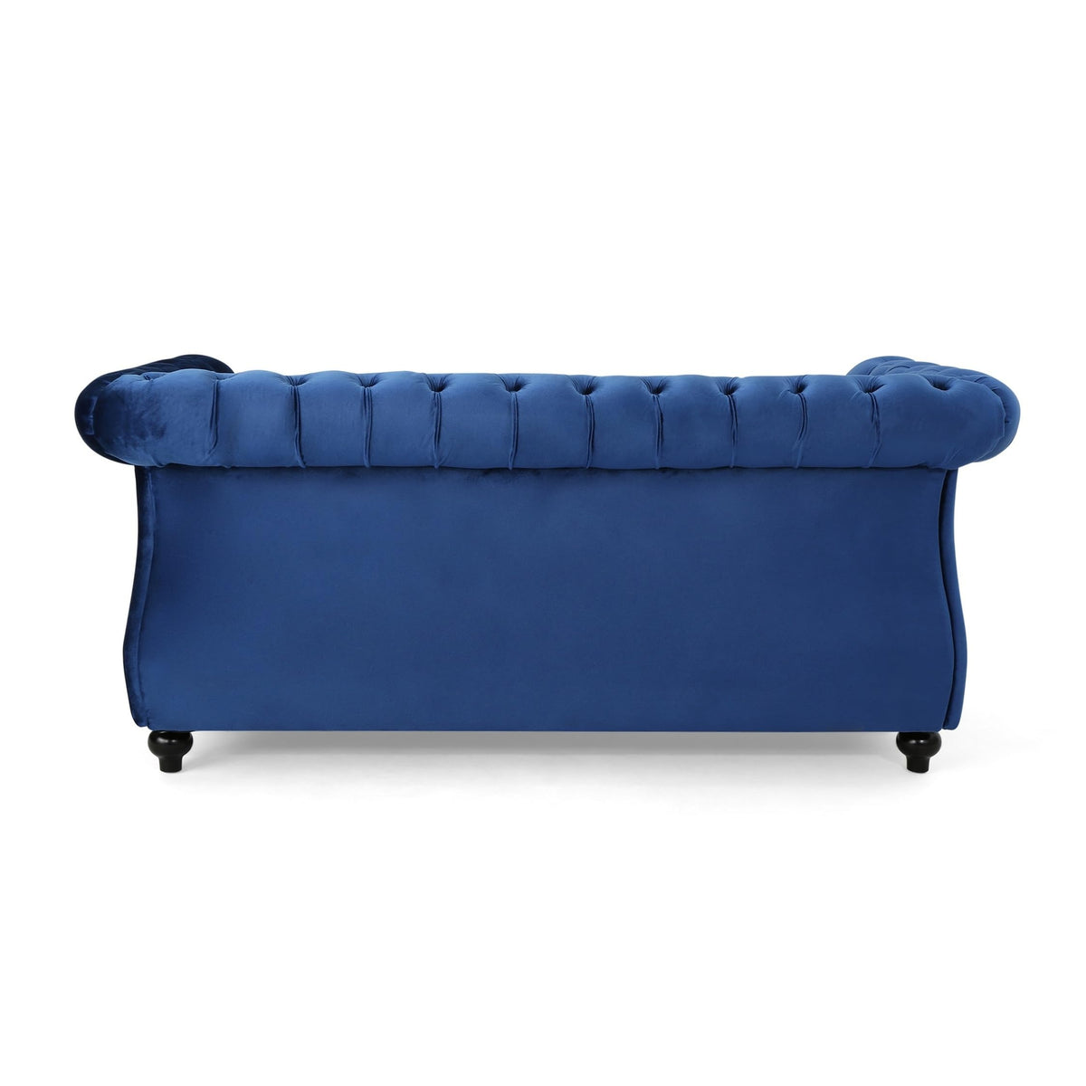 Navy Blue Velvet Loveseat Sofa Y93548