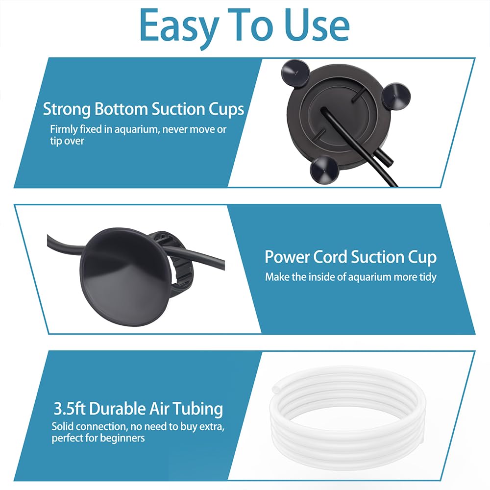 2 Inch LED Air Bubble Stone Disk with Air Tubing K689