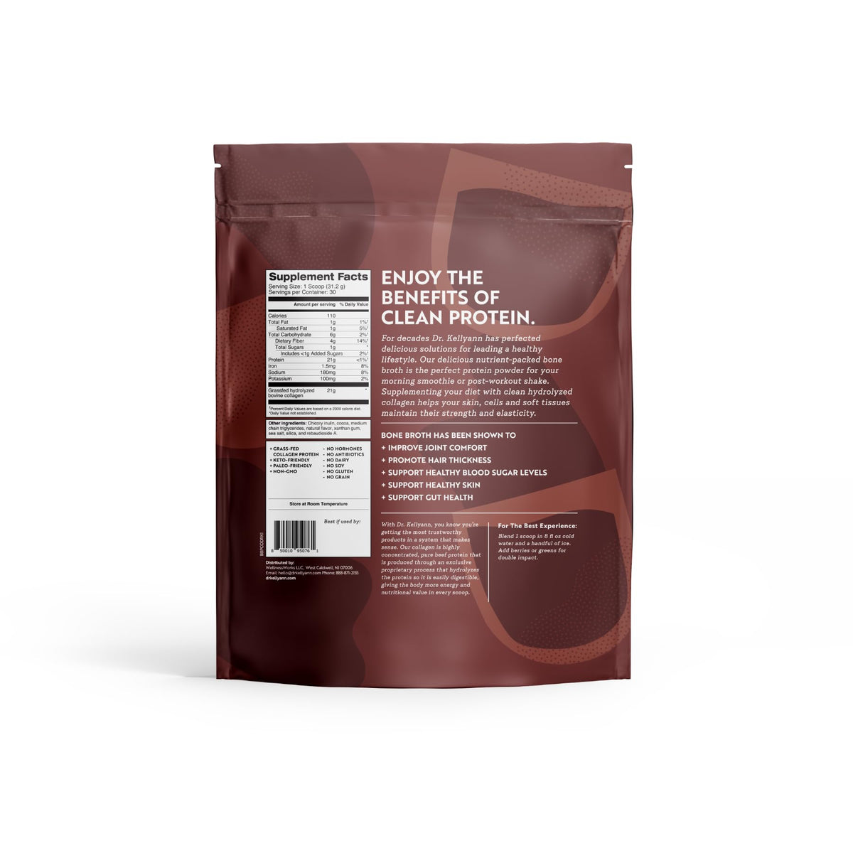 Chocolate Bone Broth Protein Powder 30 Servings B33677