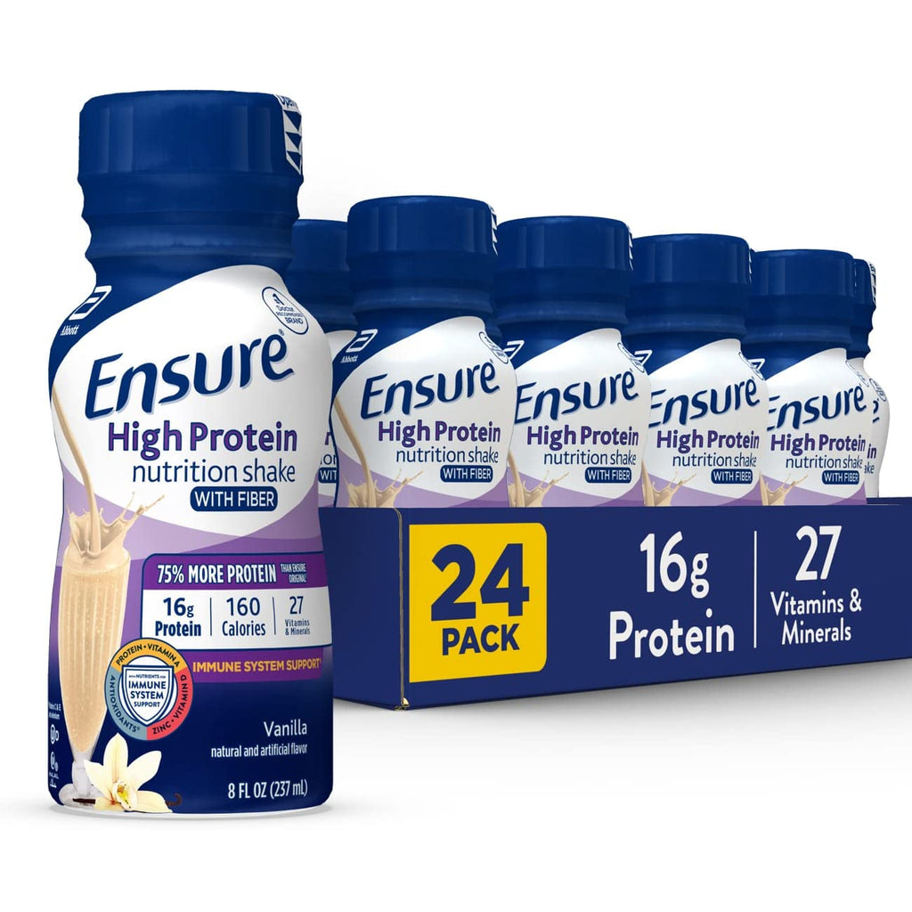 High Protein Nutritional Shake With Fiber, 16g Protein, Meal Replacement Shake, 24 Pack T395