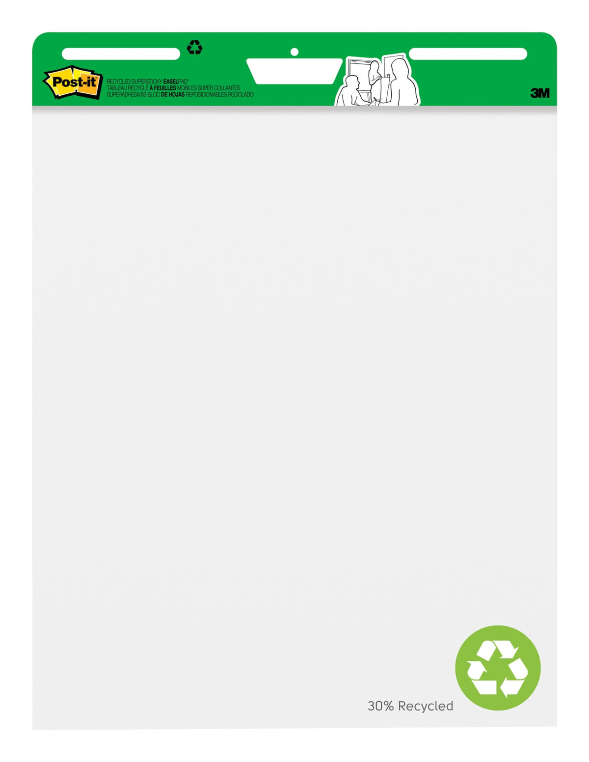 White Recycled Paper Easel Pad 25 in x 30 in 6 Pads/Pack Z56210