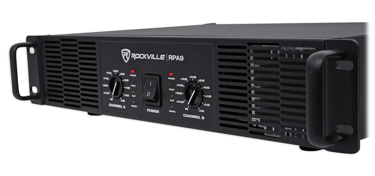 12" 2000W DJ PA Speaker Pair with Amplifier N785