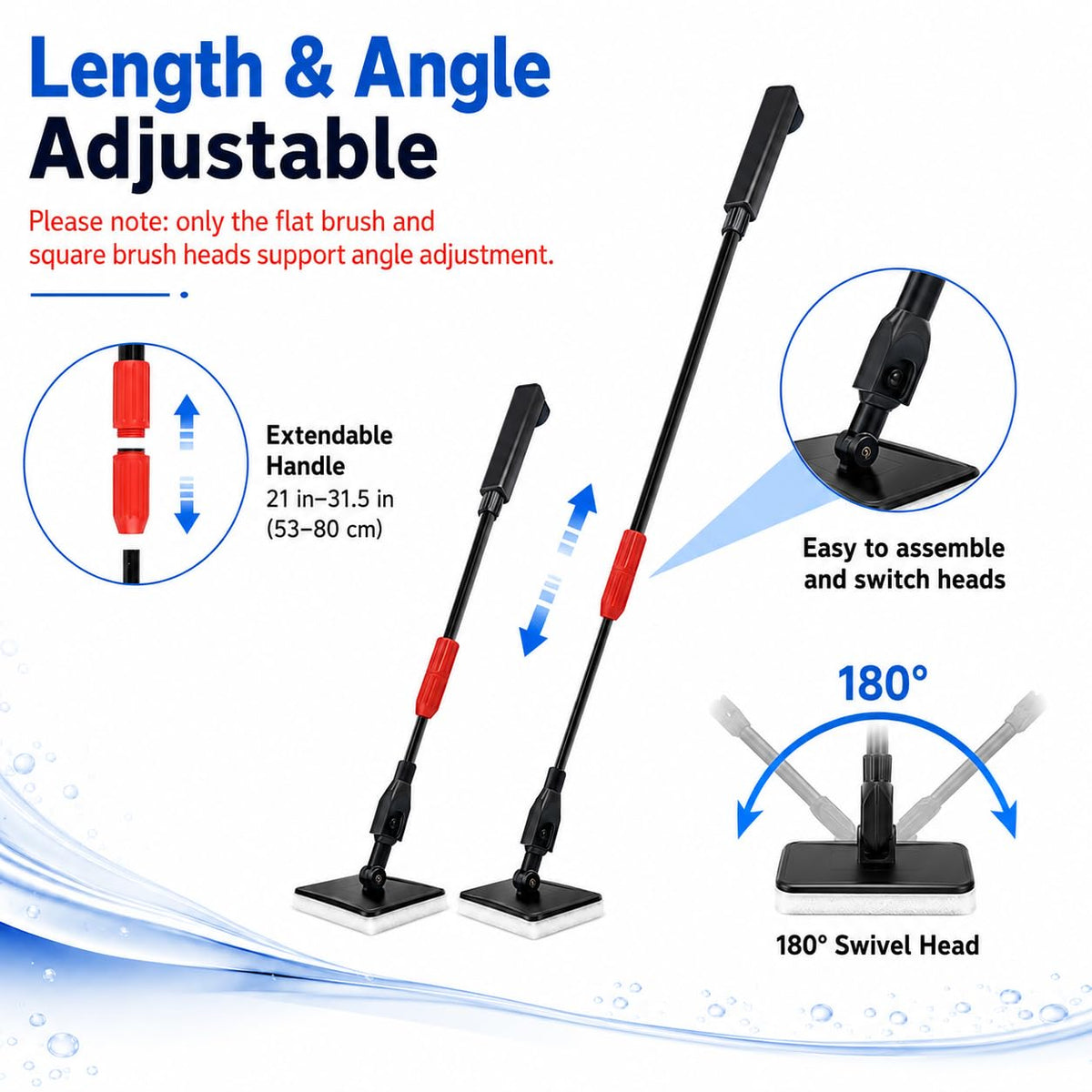 7 in 1 Aquarium Cleaning Kit with Adjustable Long Handle J15216
