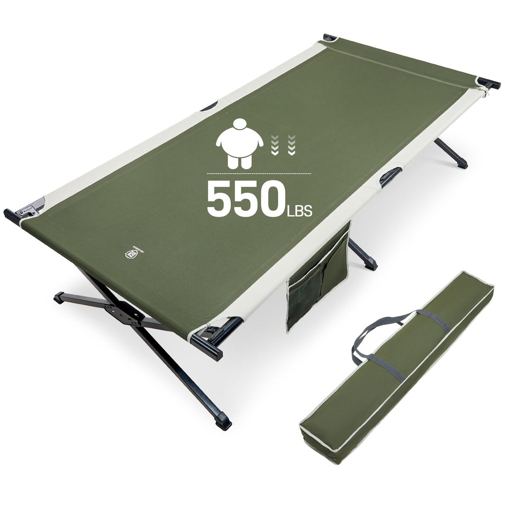 Extra Wide Folding Camping Cot with Carry Bag W906