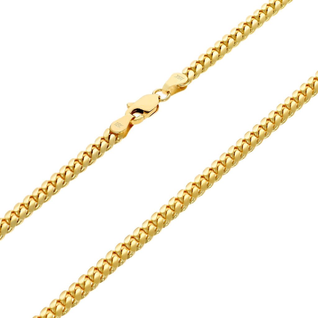 18k Yellow Gold Cuban Link Chain Necklace L704418