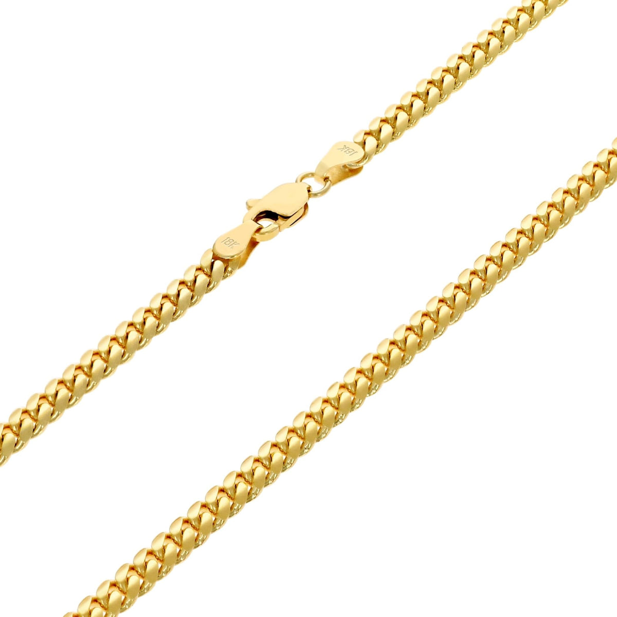 18k Yellow Gold Cuban Link Chain Necklace L704418
