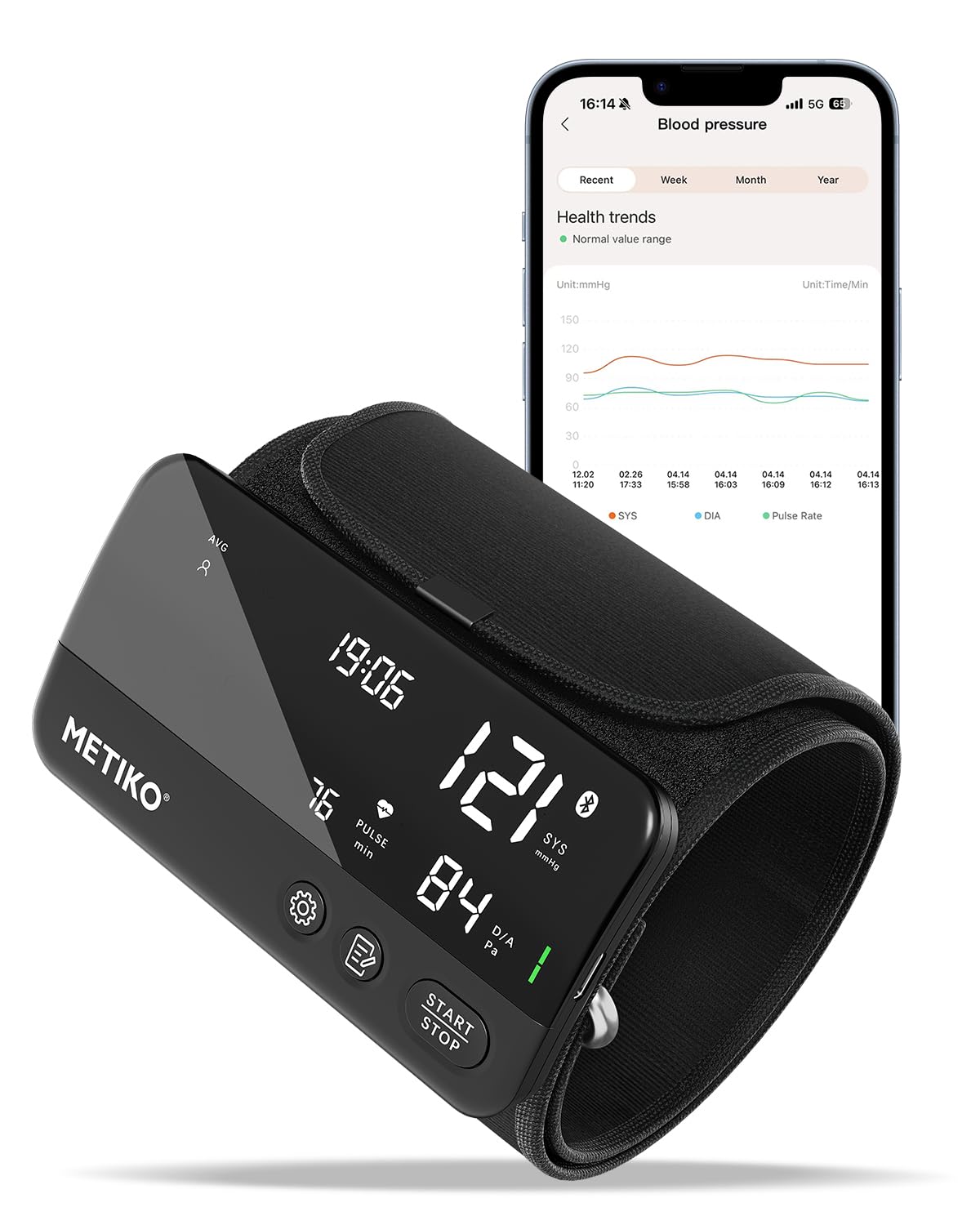 Wireless Upper Arm Blood Pressure Monitor W8624