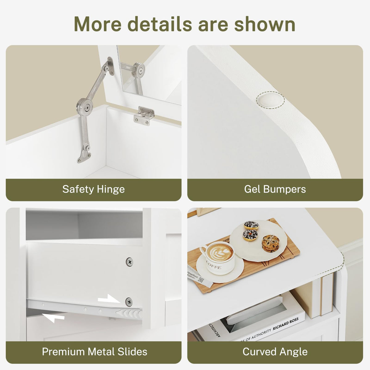 White 4 Drawer Dresser with Mirror L82510