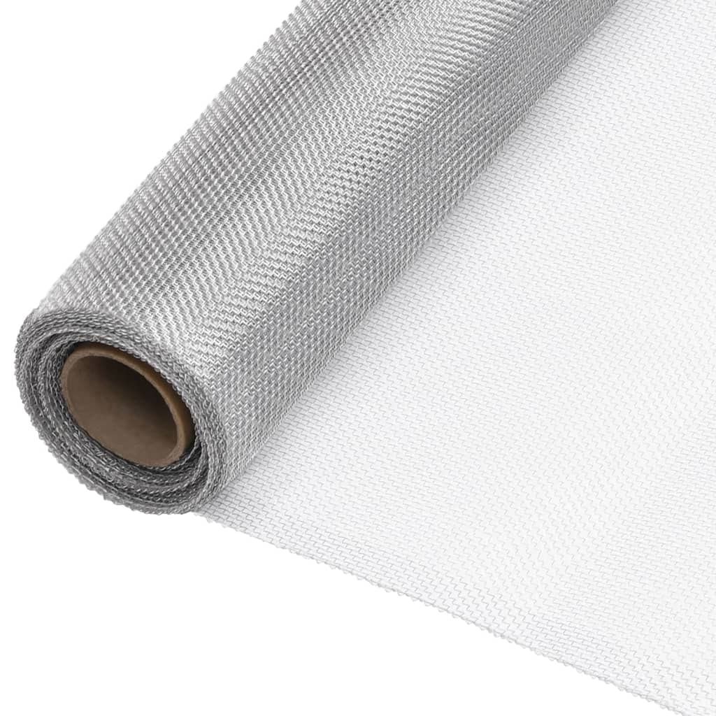 Aluminum Mesh Screen 44.1" x 196.9" Silver C772538
