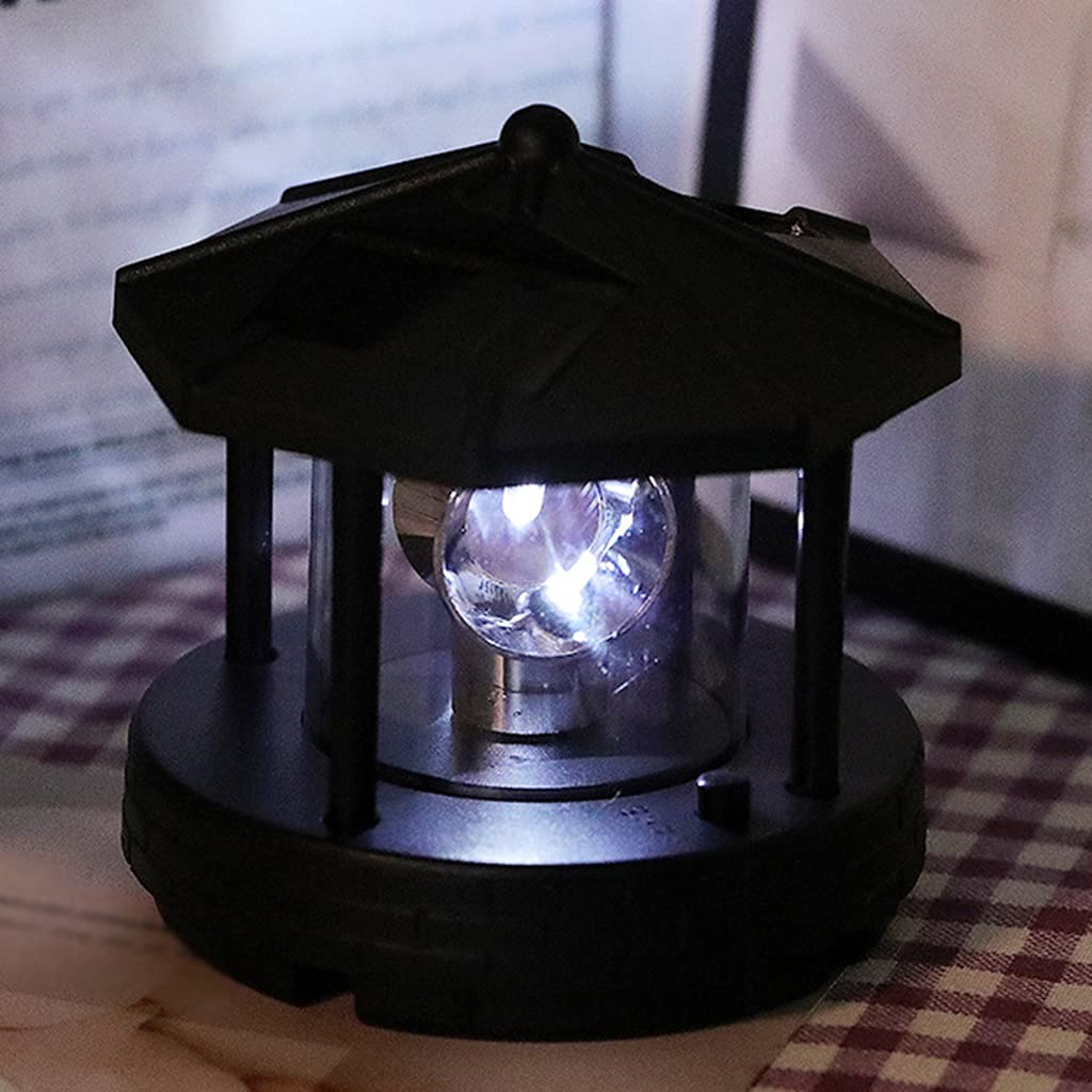 2 Pcs Solar Powered Lighthouse Shape Light V4991