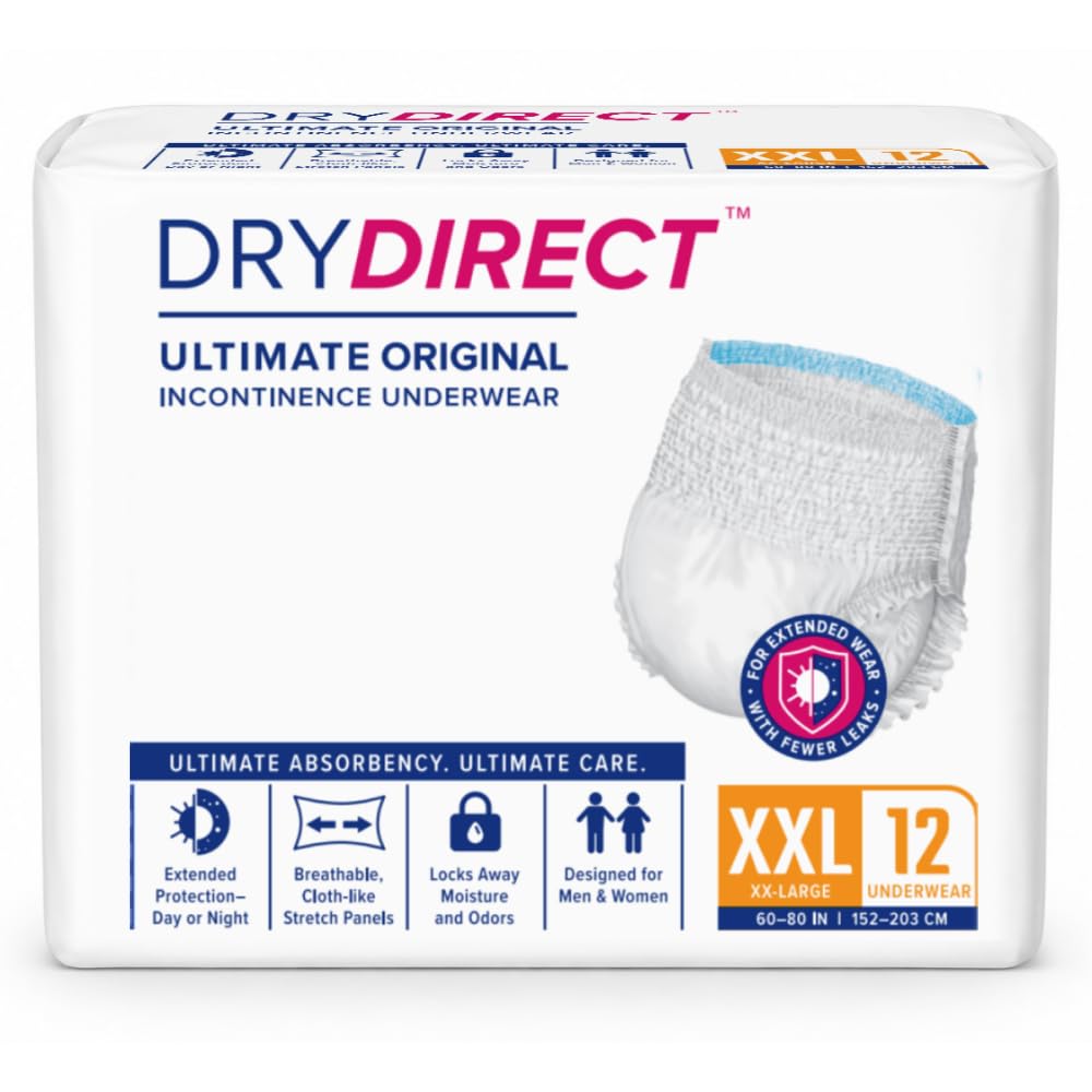 XX-Large Disposable Adult Diapers, Pack of 12 W9805