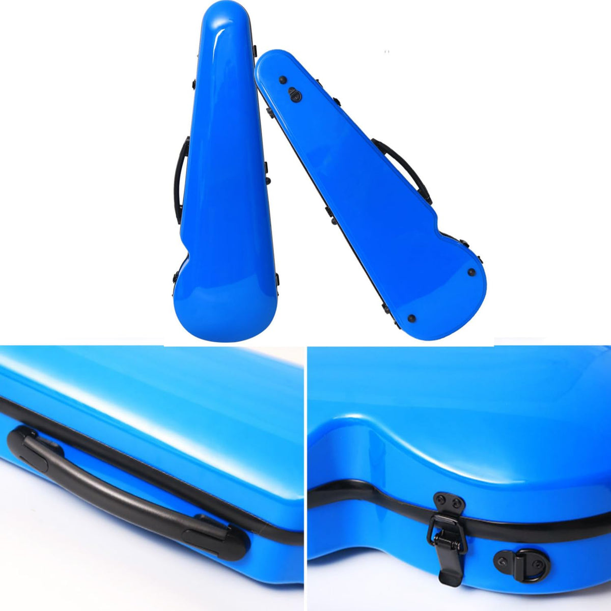 4/4 Full Size Hard Shell Carbon Fiber Violin Case with Straps I9431