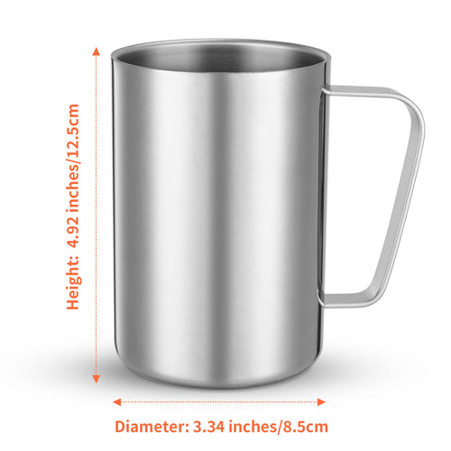 2 Pcs 16.9oz Stainless Steel Double Wall Vacuum Insulated Mug F81160