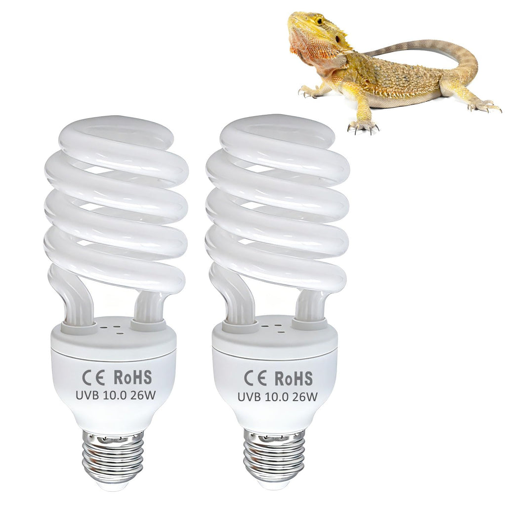 E26 Reptile UVB Light Bulb 26W 2-Pack O692190