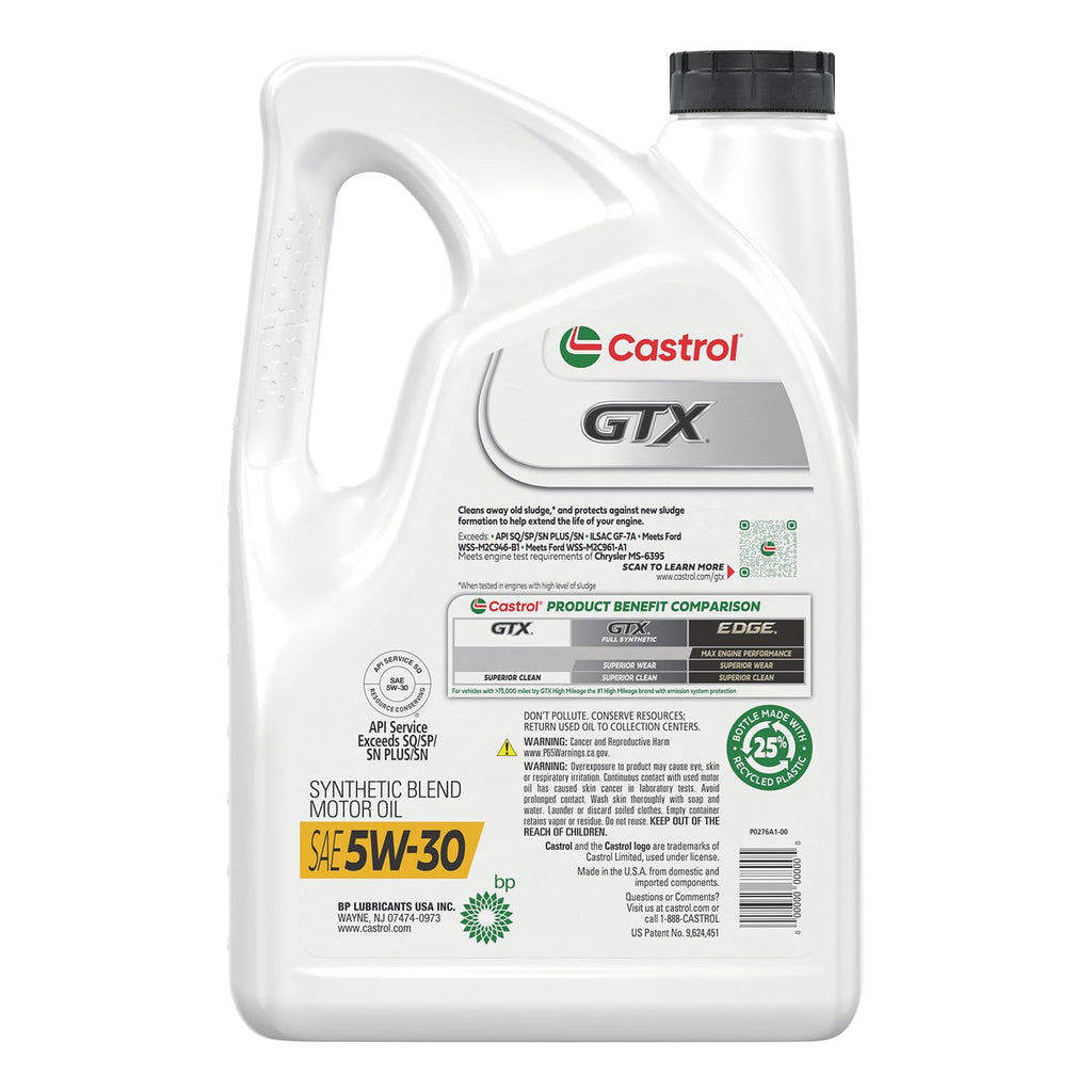 5W-30 Synthetic Blend Motor Oil, 5 Quarts B2307