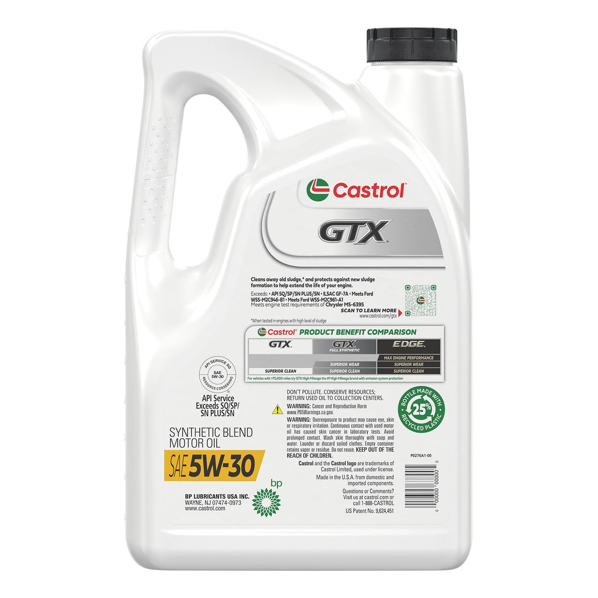 5W-30 Synthetic Blend Motor Oil, 5 Quarts B2307