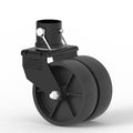 Dual 6" Trailer Jack Swivel Caster Wheel G775