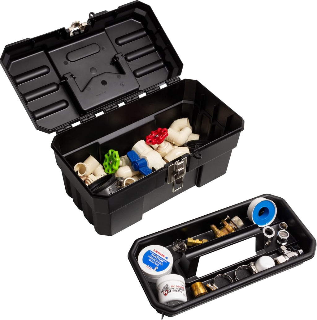 14-Inch Plastic Toolbox with Removable Tray L14165