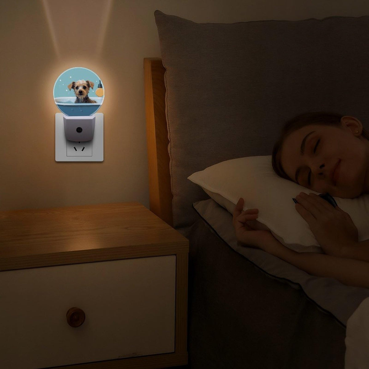 Dog in Bathtub Night Light Smart Sensor O346270