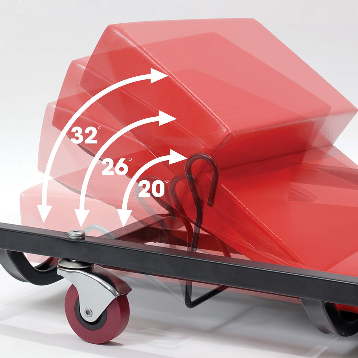 Rolling Garage Creeper with Adjustable Headrest and 6 Casters K4671