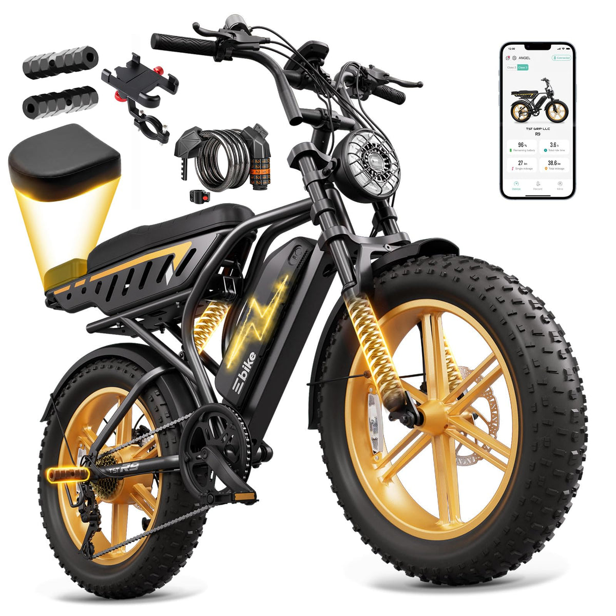 Electric Bike for Adults 48V 15/30 Ah Battery H220