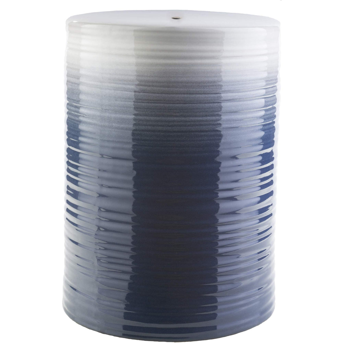 Navy White Modern Garden Stool F9697