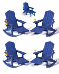 Folding Adirondack Rocking Chair with Ottoman I41555
