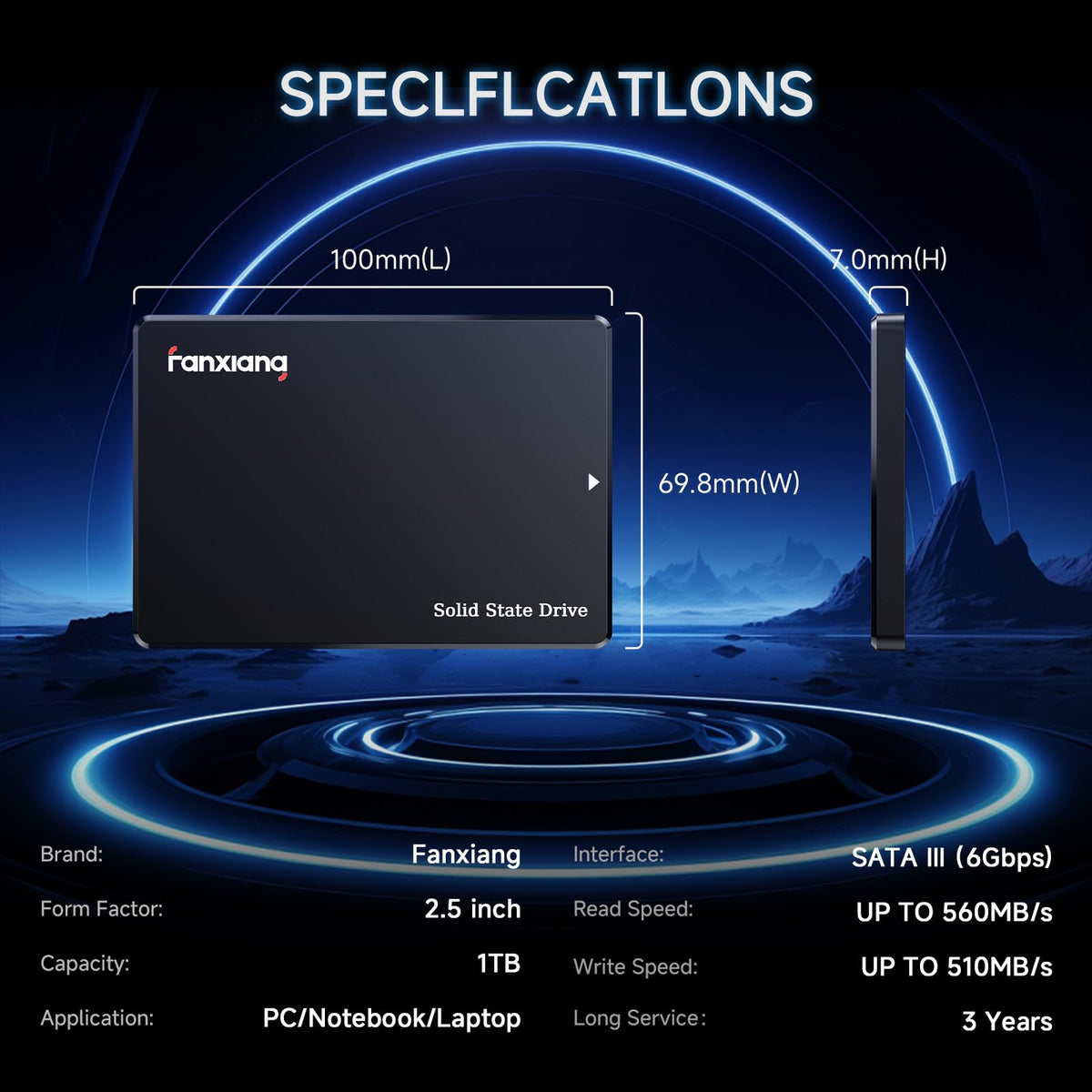 1TB SATA III 2.5'' Internal Solid State Drive L464