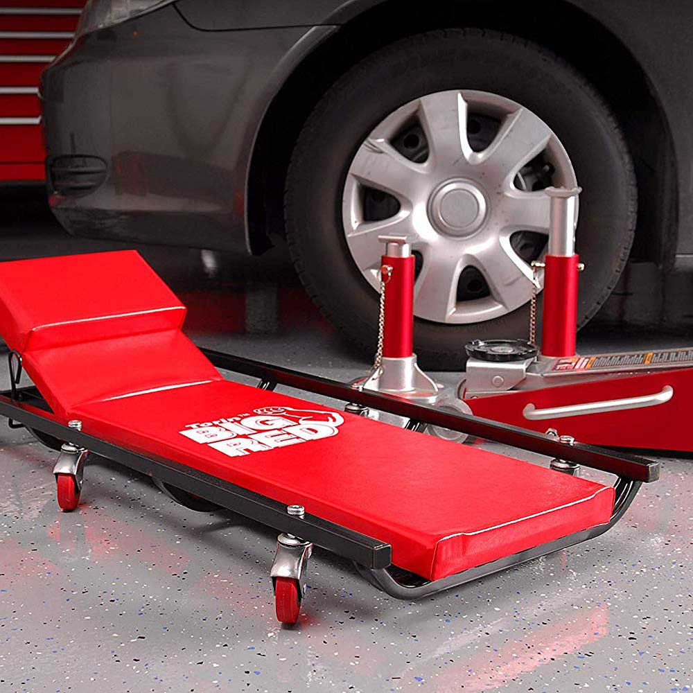 Rolling Garage Creeper with Adjustable Headrest and 6 Casters K4671