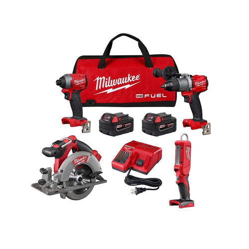 18-Volt Lithium-Ion Brushless Cordless 4-Tool Combo Kit with 5.0 Ah Batteries U2681