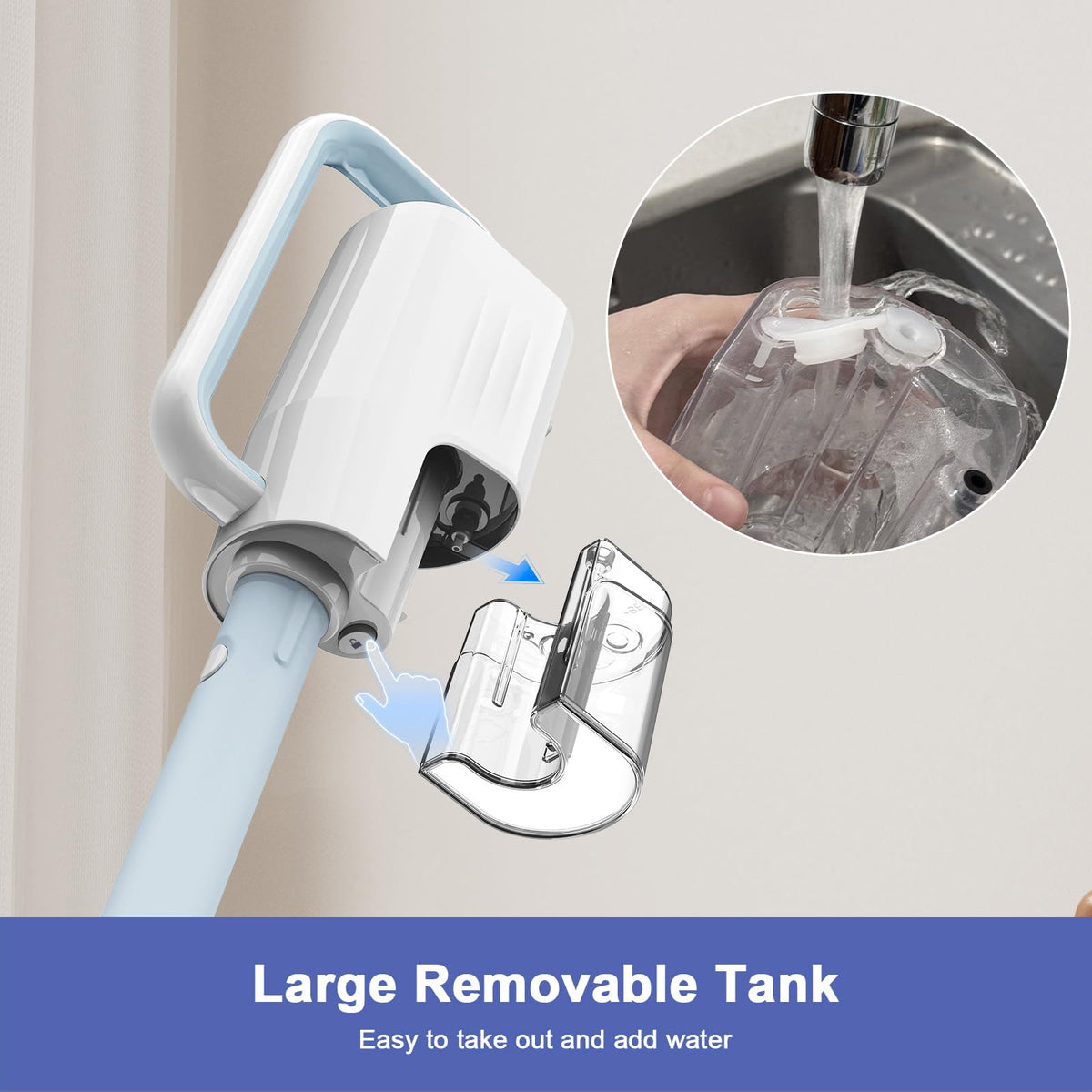 6 in1 Rotated Steam Mop Cleaner with 2 Microfiber Pads X16765