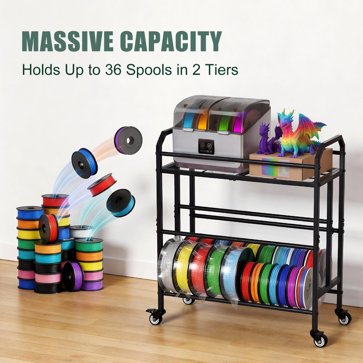 Filament Storage Rack with Wheels K5678