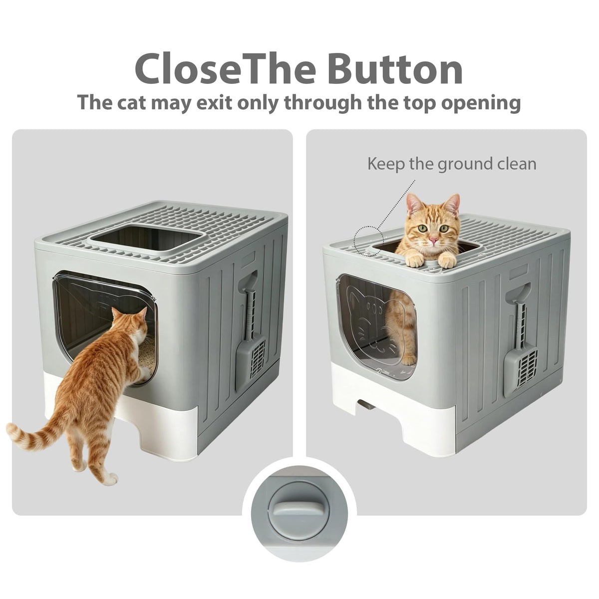 Stainless Steel Cat Litter Box with Lid J3702