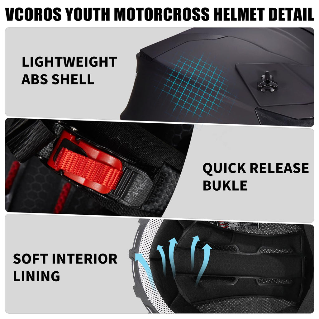 Kids DOT Approved Motocross Helmets S908