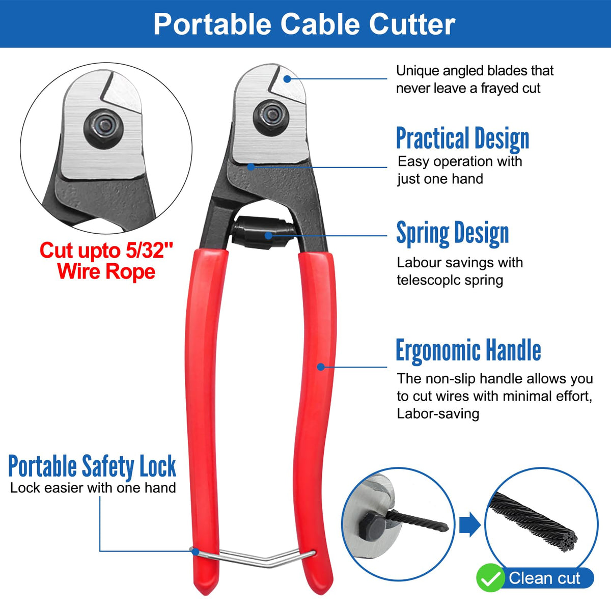 T316 Marine Grade 1/8" Stainless Steel Cable Kit with Cutter S1718
