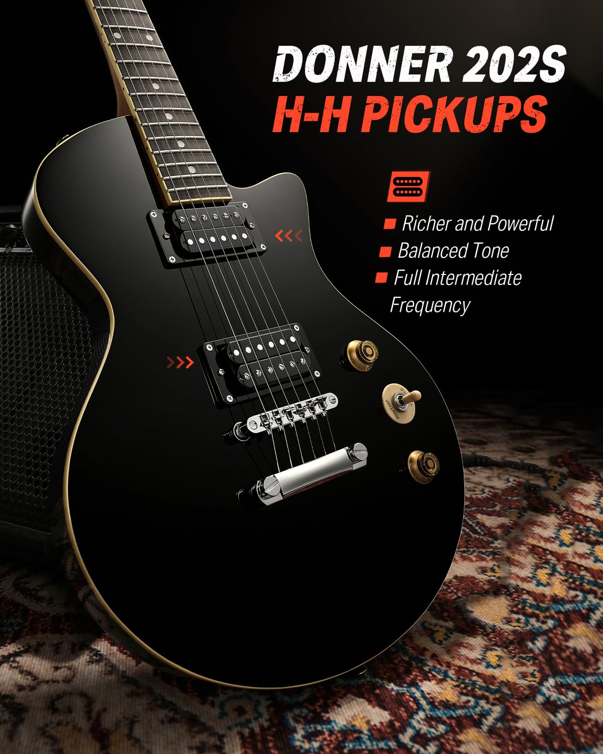 39" Electric Guitar with Dual Humbucker Pickups J2418